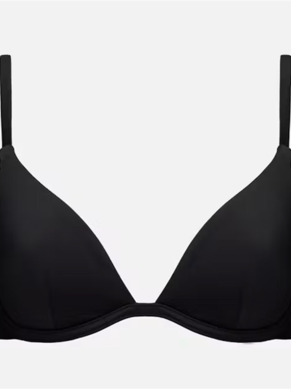 NWT CUUP The Plunge Swim Bikini Top Black Size 04
